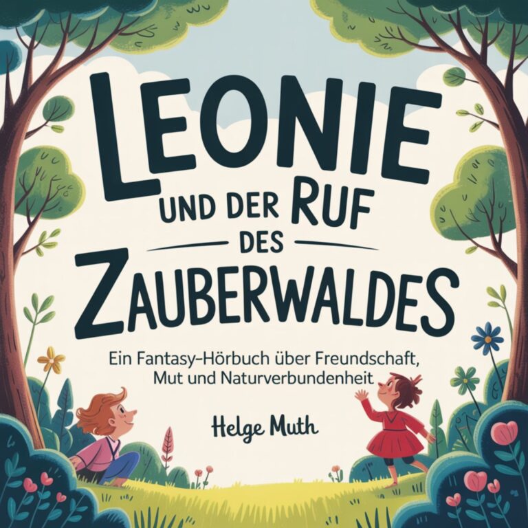 Hörbuchcover „Leonie und der Ruf des Zauberwaldes“ von Helge Muth – eine Fantasygeschichte über Freundschaft, Mut und Naturverbundenheit.