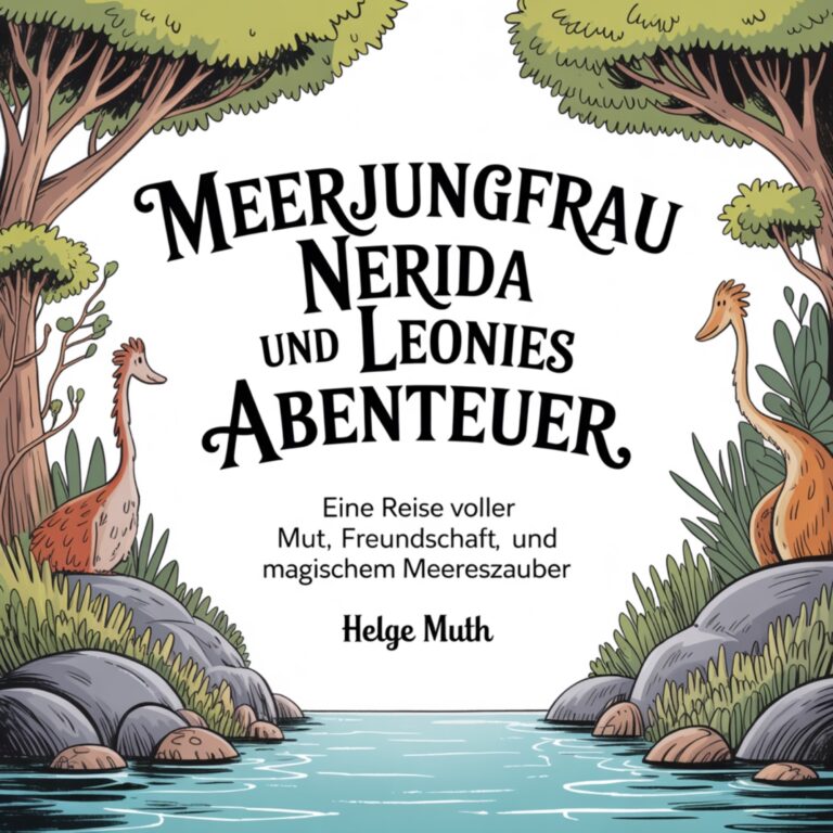 Cover des Kinderhörbuchs Meerjungfrau Nerida und Leonies Abenteuer von Helge Muth – eine fantasievolle Reise über Mut, Freundschaft und magischen Meereszauber.
