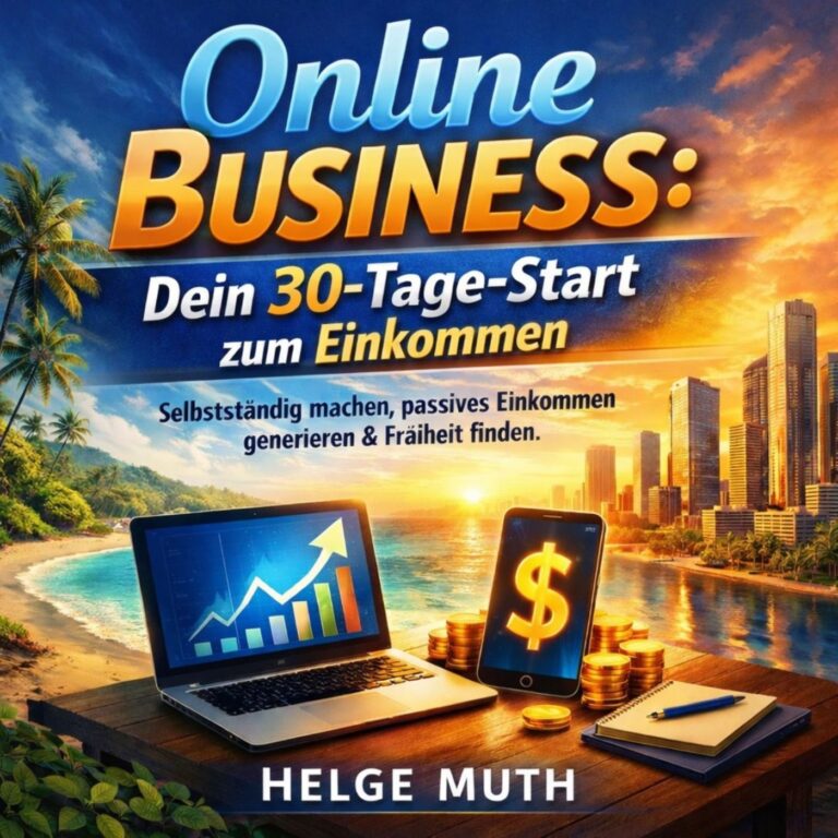 Cover des Hörbuchs „Online Business – Dein 30-Tage-Start zum Einkommen“ von Helge Muth